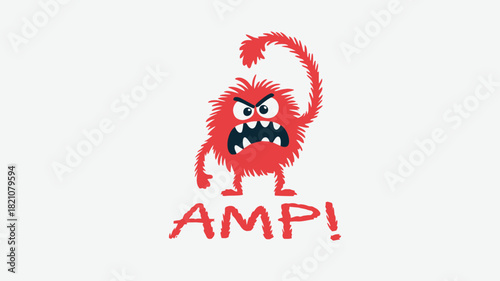 A whimsical brightly colored fluffy monster with long fuzzy arms and a playful expression perfect for children s designs and fantasy themes