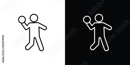 Dodgeball icons for UI elements. High-quality vector illustration.