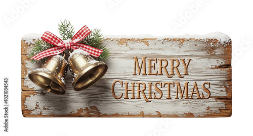 Christmas sign with farm style bells