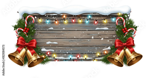 christmas tree with bells and ribbon