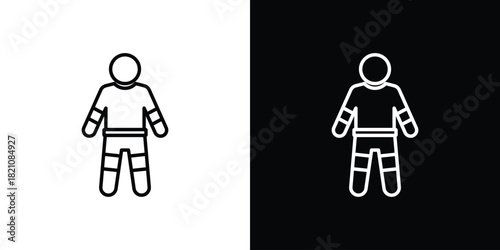 Exoskeleton icons for UI elements. High-quality vector illustration.