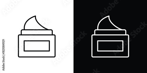 Facial cream icons for UI elements. High-quality vector illustration.