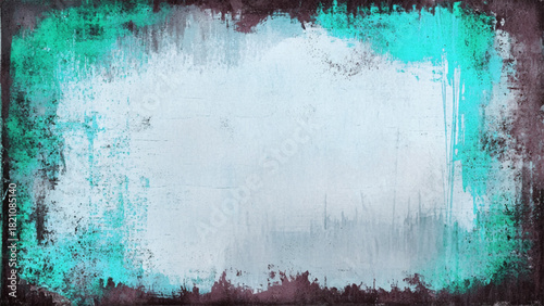 Grunge turquoise stone texture background. Stone imitation. Top view. Free space for text or design.