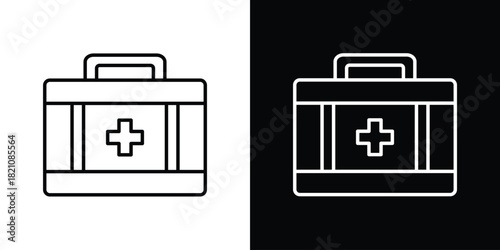 First aid kit icons for UI elements. High-quality vector illustration.