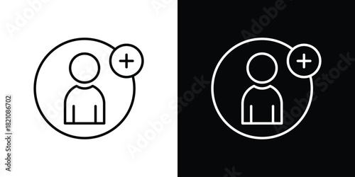 Follower icons for UI elements. High-quality vector illustration.