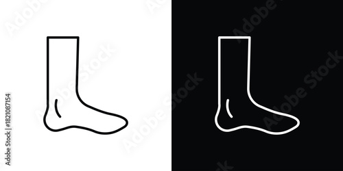 Foot side view icons for UI elements. High-quality vector illustration.