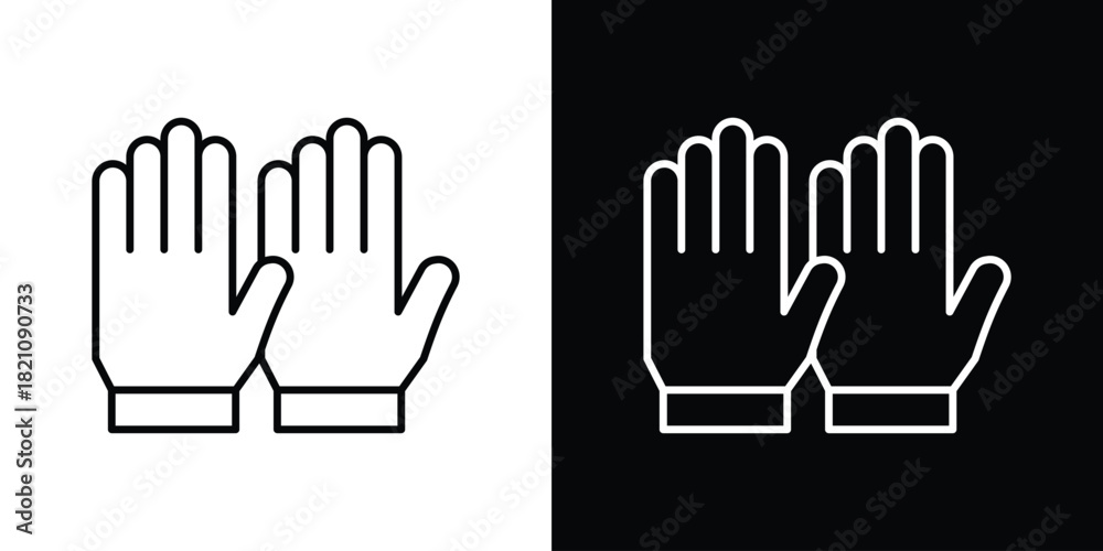 Fototapeta premium Gloves icons for UI elements. High-quality vector illustration.