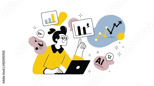 Retro futuristic illustration of a social gathering with vibrant colors and a vintage aesthetic