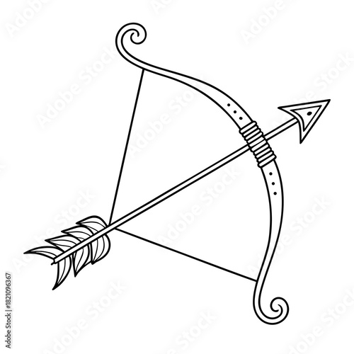 Cupid's bow and arrow