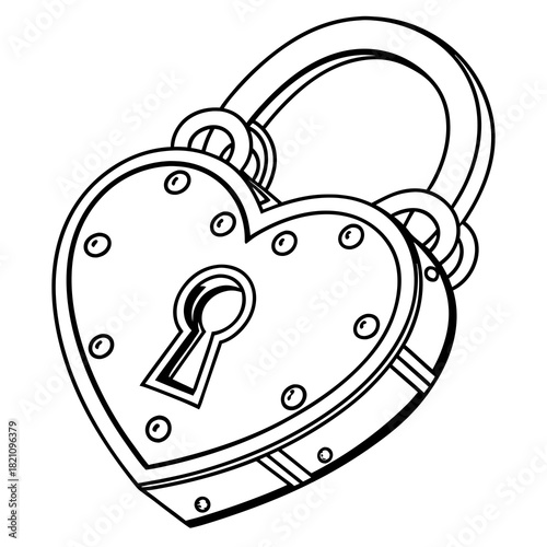lock in a heart shaped form 