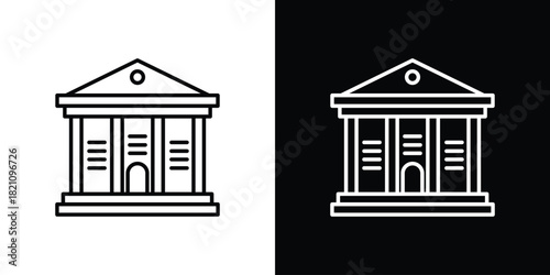 Institute icons for UI elements. High-quality vector illustration.