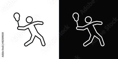 Lacrosse icons for UI elements. High-quality vector illustration.