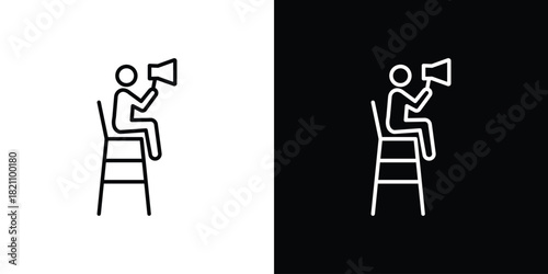 Lifeguard icons for UI elements. High-quality vector illustration.