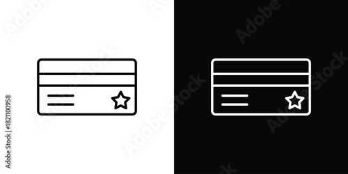 Loyalty card icons for UI elements. High-quality vector illustration.