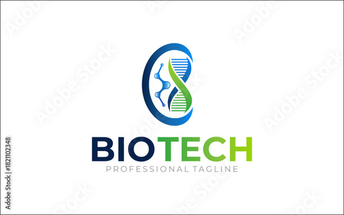 Illustration graphic vector of biotech, bio technology logo design template