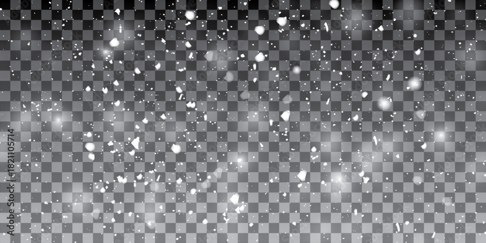 Obraz premium Falling snow background. Vector design.