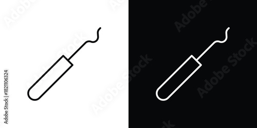 Periodontal scaler icons for UI elements. High-quality vector illustration.
