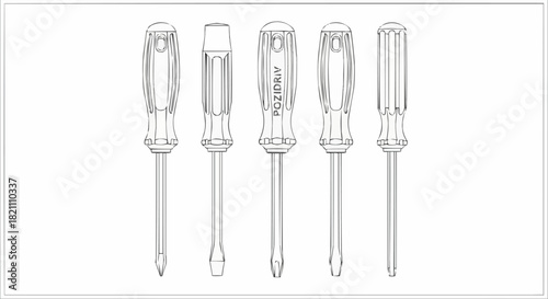 Five Transparent Screwdrivers - A Study in Form and Function.