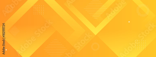 Yellow abstract background with layered geometric boxes and soft gradients.