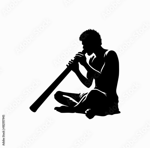 Didgeridoo Player Silhouette