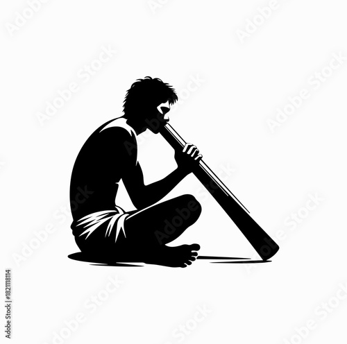 Didgeridoo Player Silhouette