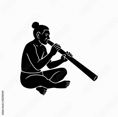 Didgeridoo Player Silhouette