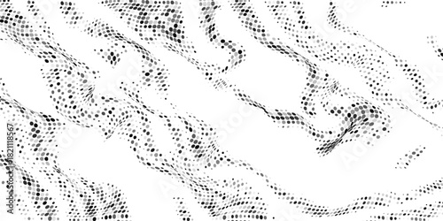 Spotted black and white grunge vector line background. Abstract halftone illustration background. Grunge grid polka dot background pattern