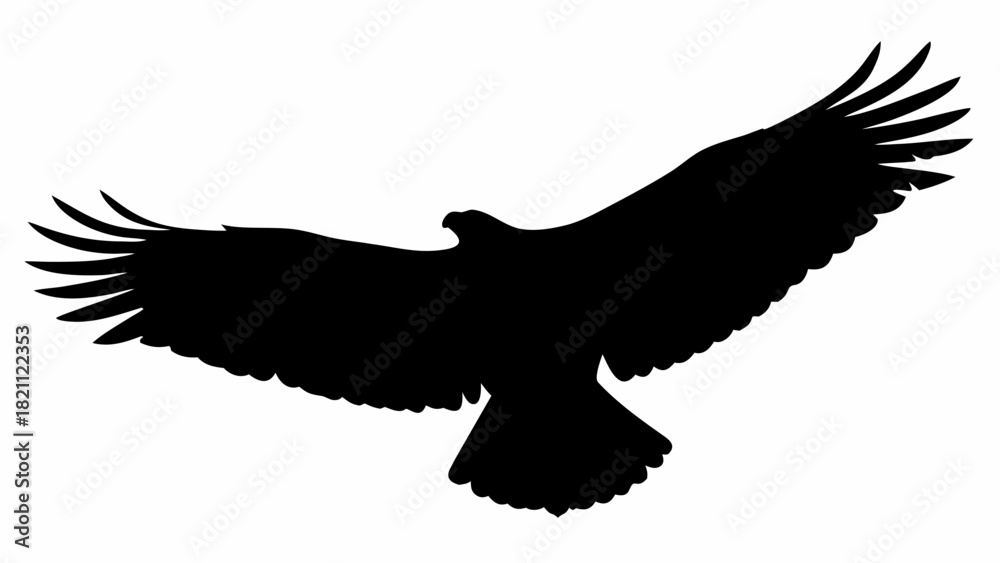 Obraz premium Majestic eagle soars with powerful wings spread wide, embodying freedom, strength, and vision, ideal for nature, wildlife, and symbolic themes