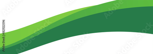 Green Curved Swoosh Abstract Design With Gradient for Nature, Eco and Modern Branding.vector illustratrion eps10