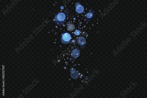 Sparkling light, sparkle dust PNG. . Abstract grunge background. Abstract background with light. Magic White dust illuminated accents. A celebratory background. White rain. PNG magic glow. Christmas