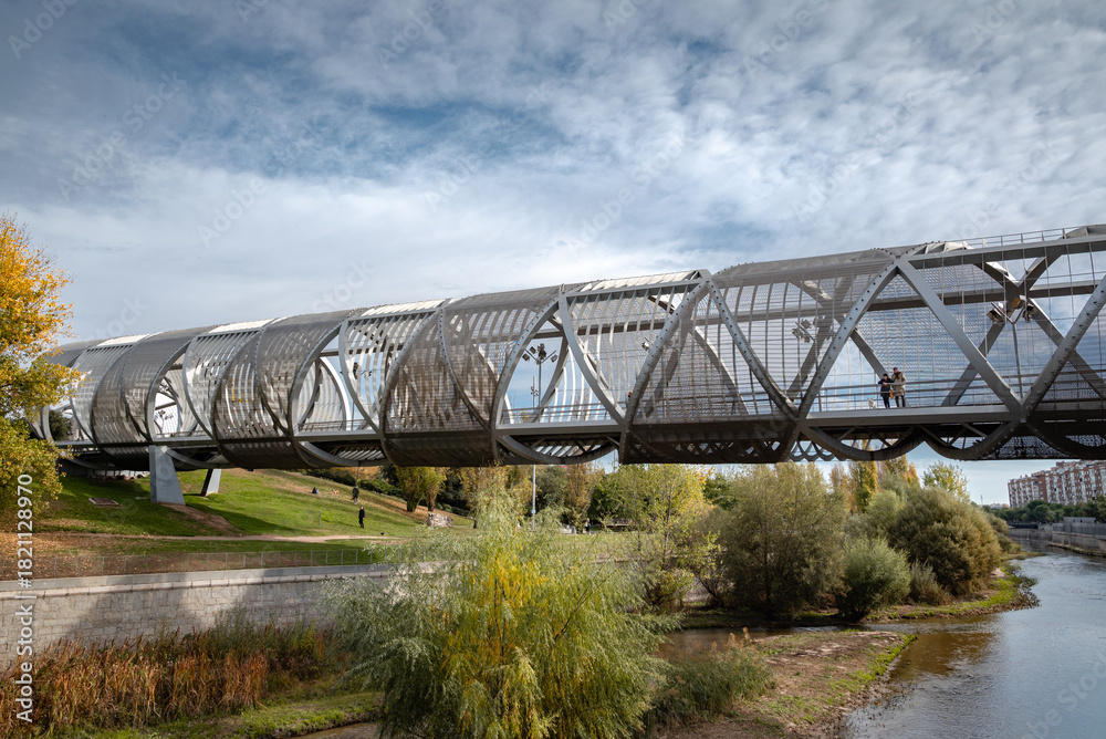 Fototapeta premium Puente que cruza el rio