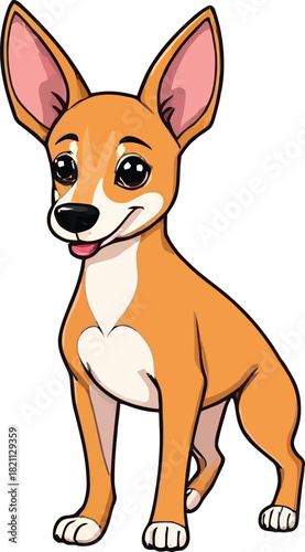  Cute cartoon a illustrator vector Basenji