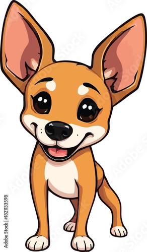  Cute cartoon a illustrator vector Basenji