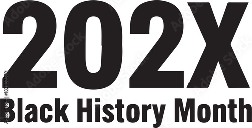 202x black history month bold text graphic