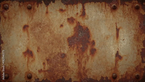 Obraz w ramie Sepia Rusty Metal Surface