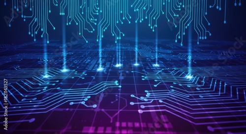 Circuit Board Technology Digital Data Flow Blue 4k ultra full hd background 2025 2026 download