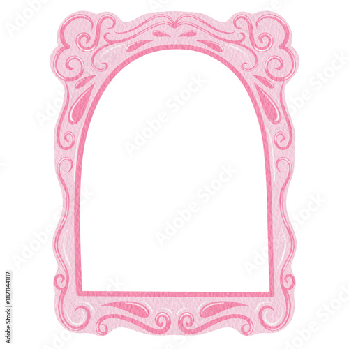 Elegant Decorative Square Frame Vintage Ornate Pink Frame.  Pink Border Vintage Frame.