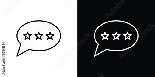 Rating icon outline. Vector isolated pictogram for web