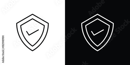 Reliable icon outline. Vector isolated pictogram for web