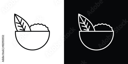Salad icon outline. Vector isolated pictogram for web