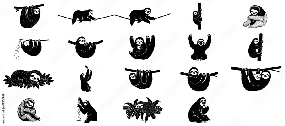 Fototapeta premium tranquil tree dwellers celebrating serenity and the art of unhurried existence, isolated on transparent background