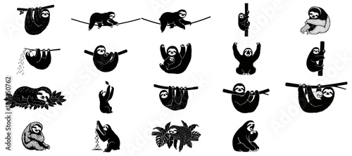 tranquil tree dwellers celebrating serenity and the art of unhurried existence, isolated on transparent background