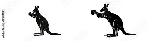 roo rumble australian icons spirit, wild strength, and playful might, isolated on transparent background