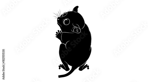 curiositys edge a stylized glimpse of a tiny spirit on the brink of discovery, isolated on transparent background