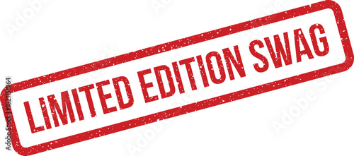 Distressed rectangular stamp featuring the phrase Limited Edition Swag for promotional merchandise