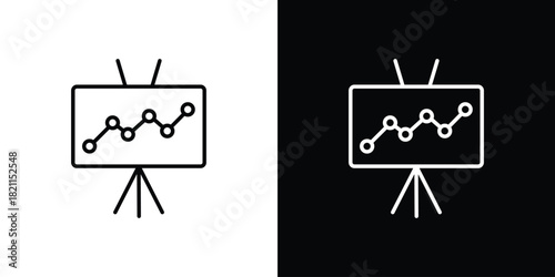 SEO Monitoring icon outline. Vector isolated pictogram for web