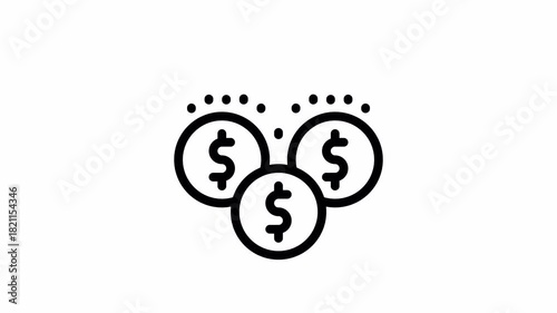 coin animated icon - Motion Graphic Elements for Business ,Presentations and Design