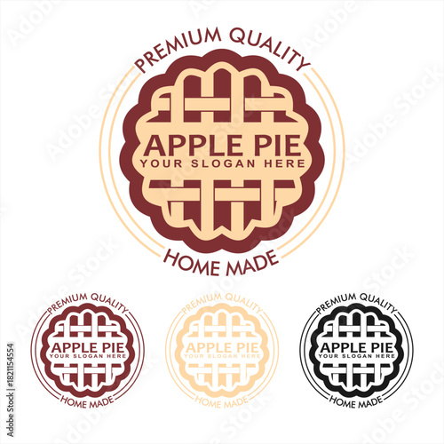 apple pie logo vector illustration template 