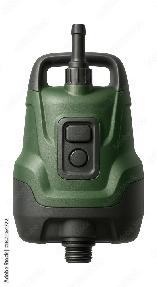 Naklejka premium Compact vibration pump for balcony use, perfect for watering plants with rainwater.