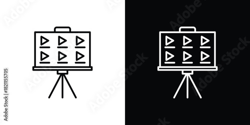 Storyboard icon outline. Vector isolated pictogram for web